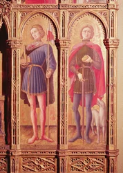 Le Polyptyque de Pesaro, détail de deux saints